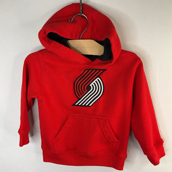 Size 2: NBA Red/Black Trailblazers Pullover Hoodie