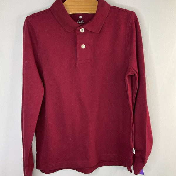 Size 6-7: GAP Burgundy Long Sleeve Polo NEW
