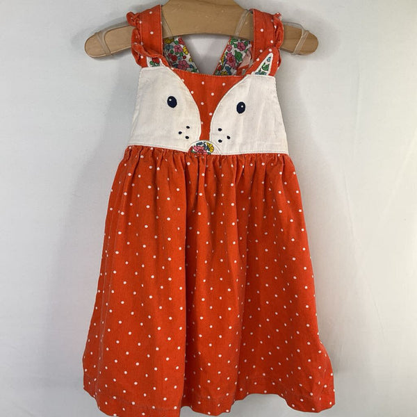 Size 12-18m: Boden Orange Fox Overall Dress