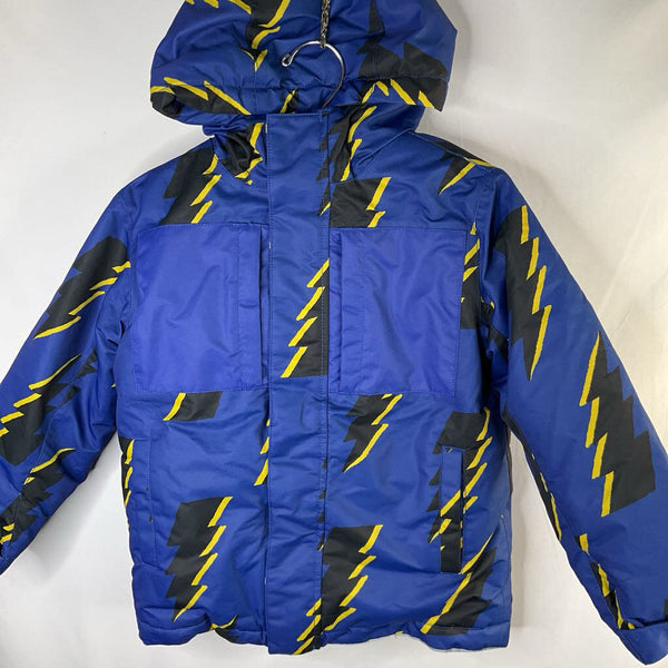 Size 5 (110): Hanna Andersson Blue Lightning Bolt Poly Winter Coat