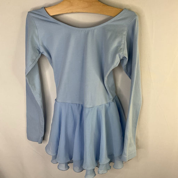Size 6-7: Blue Long Sleeve Tulle Skirt Leotard
