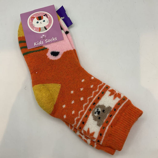 Size 8-12: Orange Bear Socks NEW