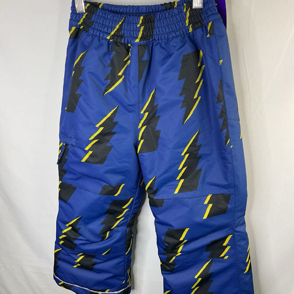 Size 5 (110): Hanna Andersson Blue Lightning Bolt Snow Pants
