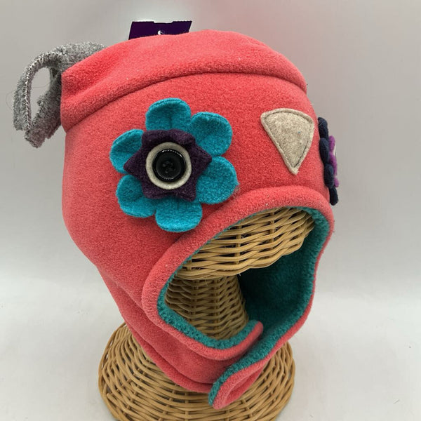 Size 3-6m: Peach Owl Fleece Hat