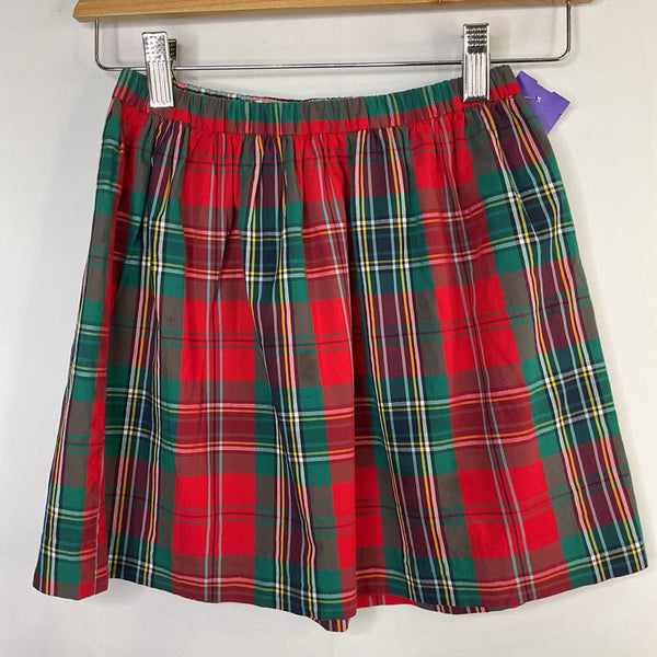 Size 8: Crewcuts Red Green Holiday Plaid Skirt