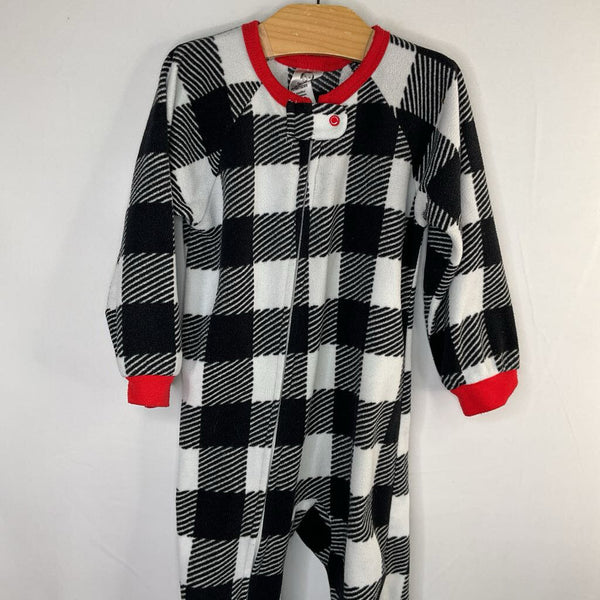 Size 24m: Fuzzy Black White1pc Pjs