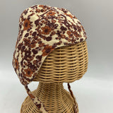 Size 0-3m: Kate Quinn Organics Brown Floral Bamboo Baby Hat
