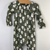 Size 3-6m: Tea Collection Green White Bunny Romper