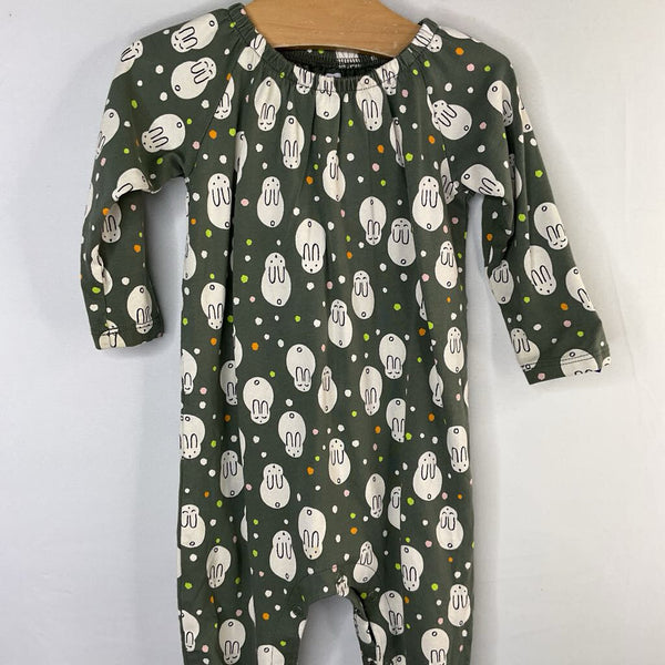 Size 3-6m: Tea Collection Green White Bunny Romper
