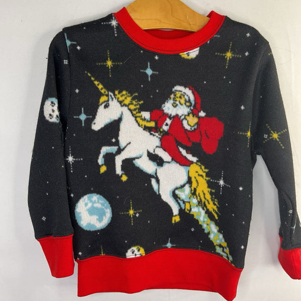 Size 4: Holiday Santa Unicorn Sweater