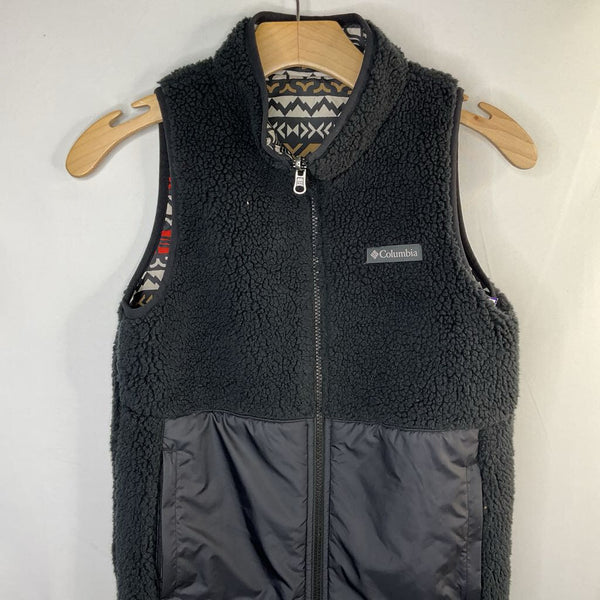 Size 10-12: Columbia Black Reversible Fleece Vest