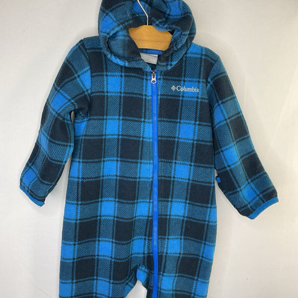 Size 12-18m: Columbia Blue Checked Fleece Bunting
