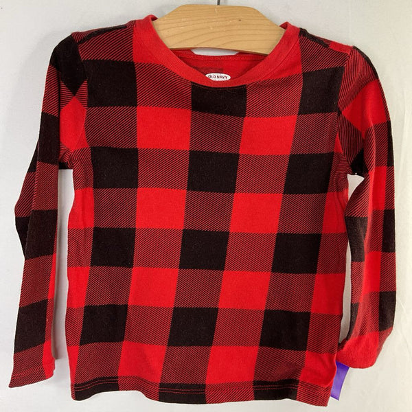 Size 3: Old Navy Red Black Checked Long Sleeve Shirt