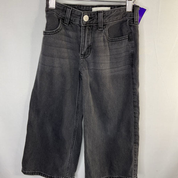 Size 5-6 (short): Abercrombie Kids Black Wide Leg Jeans