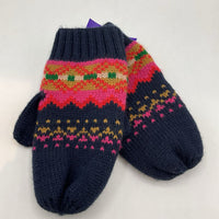 Size M/L: Gap Blue Fleece Lined Knit Mittens