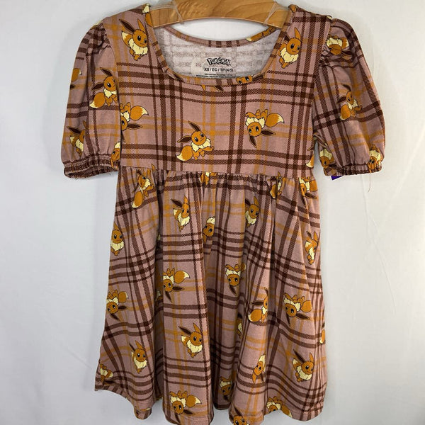 Size 4-5: Pokemon Brown Lavender Dress