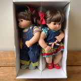 Collectable American Girl Bitty Twins Dolls Boy/Girl w/ Outfits, Accessories & 5 Books- In Original Box - Like NEW Condition
