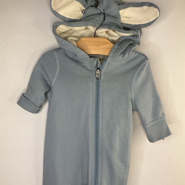 Size 3-6m (60): Hanna Andersson Blue Bunny Hooded Romper