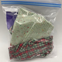 American Girl Bitty Baby Red Green Winter 6pc Outfit