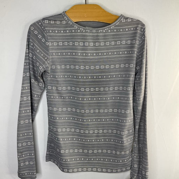 Size 5-6: Gray Snowflake Base Layer Long-Sleeve Shirt
