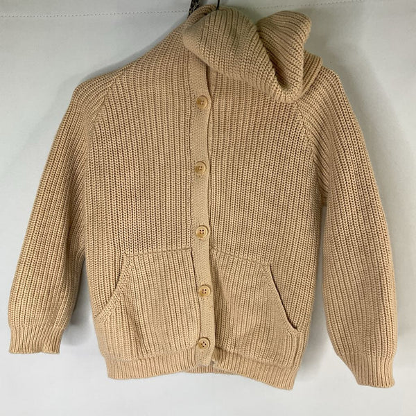 Size 4: Jamie Kay Beige Hooded Button-Up Cardigan