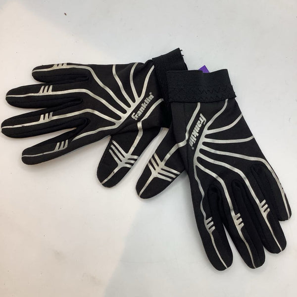 Size Youth M: Franklin Black Football Receiver Gloves