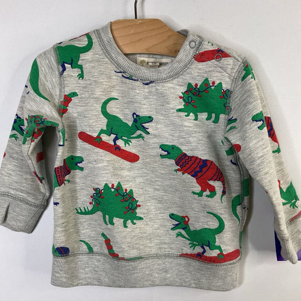 Size 9m: Tucker + Tate Gray/Multi Winter Dinos Sweatshirt