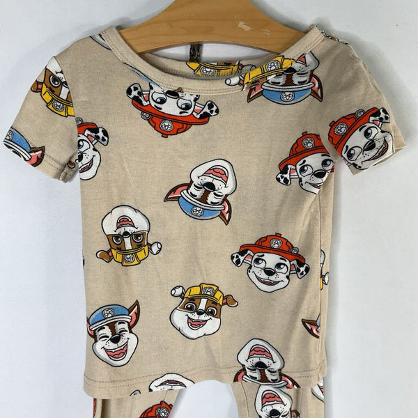 Size 3: Paw Patrol Tan/Colorful Character Print 2pc PJs