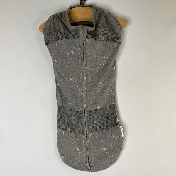 Size S (5-12lbs): Happiest Baby Gray/White Stars Sleepsack Swaddle Pod