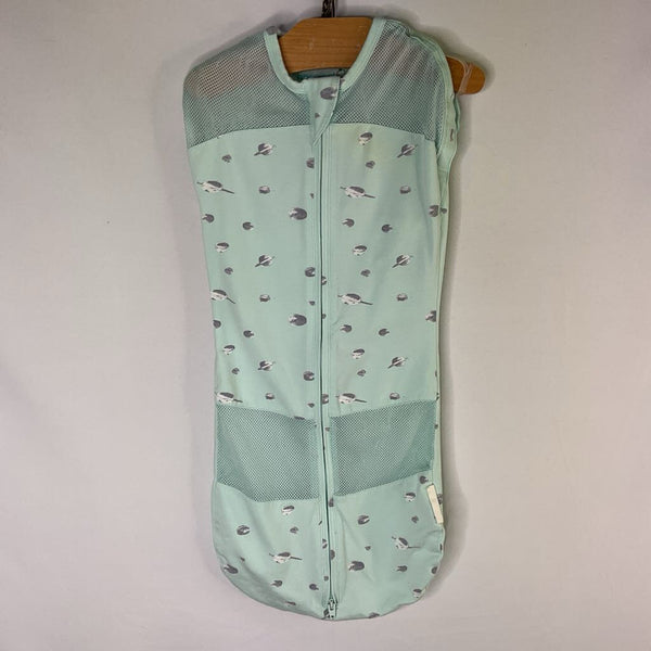 Size M (12-18lbs): Happiest Baby Blue/Gray Planets Sleepsack Swaddle Pod REDUCED