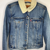 Size 10-12: Levi's Blue Quilted Sherpa Line Trucker Jacket