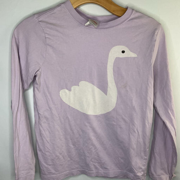 Size 10 (140): Hanna Andersson Purple/White Goose Long Sleeve Shirt REDUCED