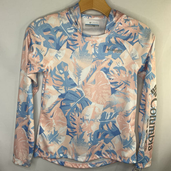 Size 10-12: Columbia Pink/Blue Floral Omni Shade Hoodie