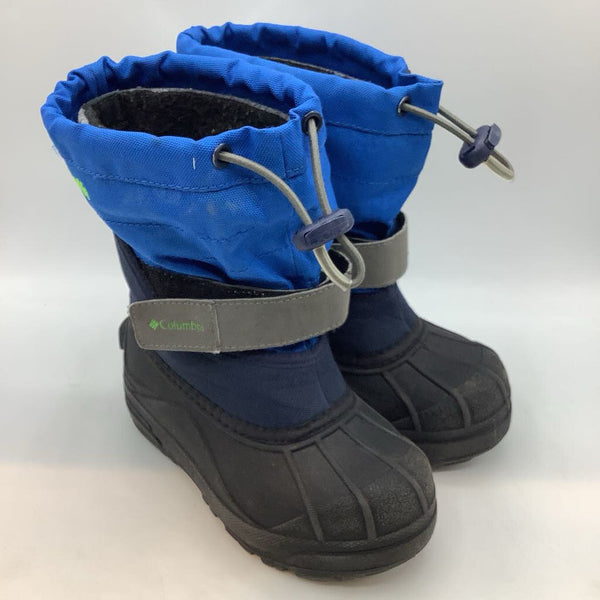 Size 11: Columbia Two Tone Blue/Black Velcro/Toggle Snow Boots