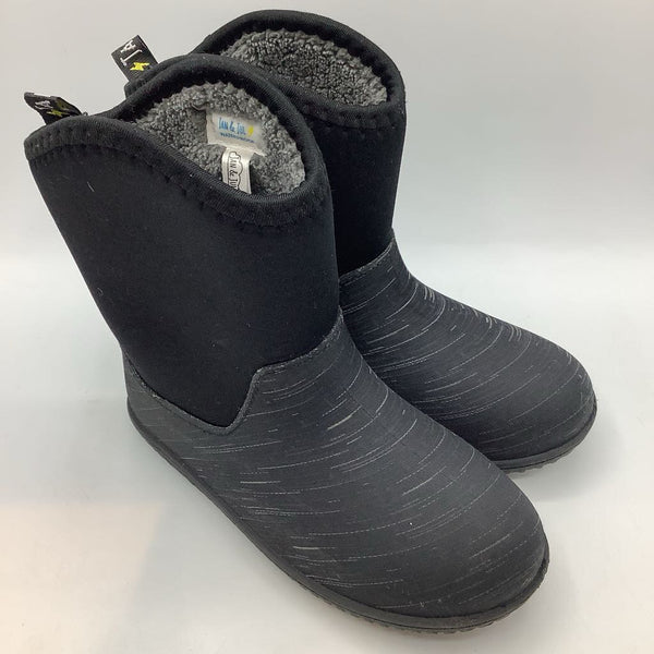 Size 1Y: Jan & Jun Purple Fleece Lined Water Resistant Winter Boots