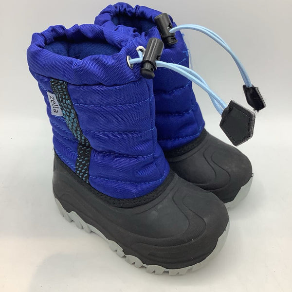 Size 8: Zella Blue/Black Toggle Snow Boots