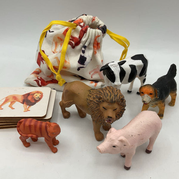 Lovevery Wooden Montessori Animal Matching Cards & Figurines
