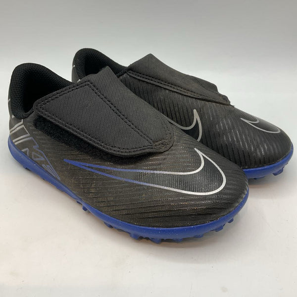 Size 12: Nike Black/Blue Velcro Turf Cleats