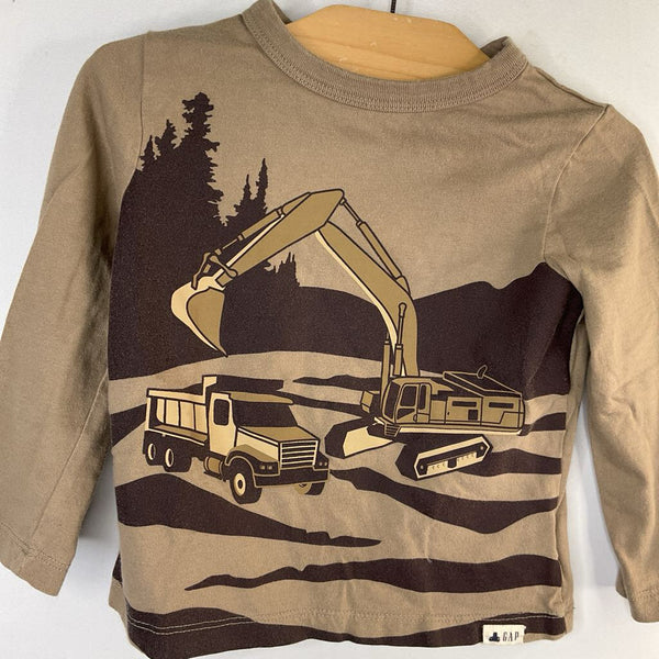 Size 2: Gap Brown Forest Construction Long Sleeve Shirt