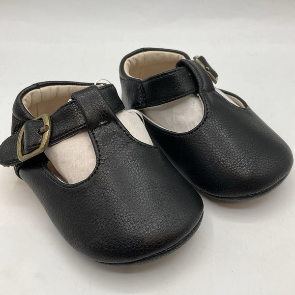 Size 5-6: Felix & Flora Black Velcro Strap Mary Janes NEW
