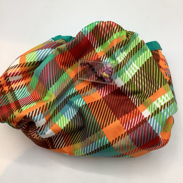 Size NB: Jump-a-Rooz Coorful Plaid Snap Diaper Cover