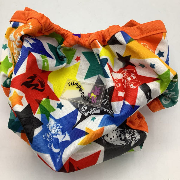 Size NB: Jump-a-Rooz Colorful Stars/Dragons Snap Diaper Cover