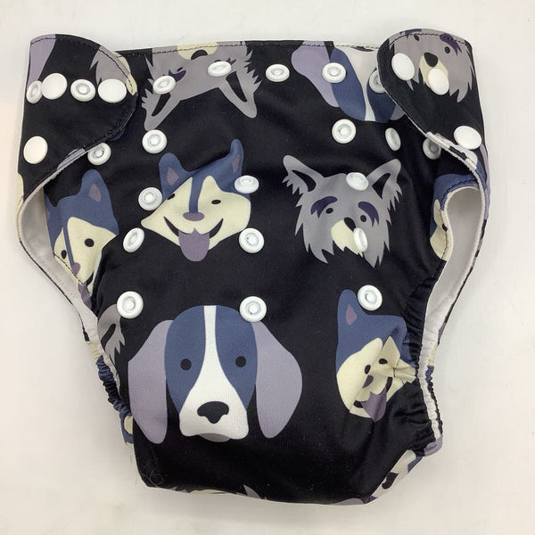 Size OS: Alva Black/Multi Doggies Pocket Diaper