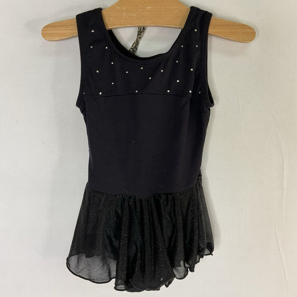 Size 4-5: Jacques Moret Black Sparkle Tulle Skirt Leotard