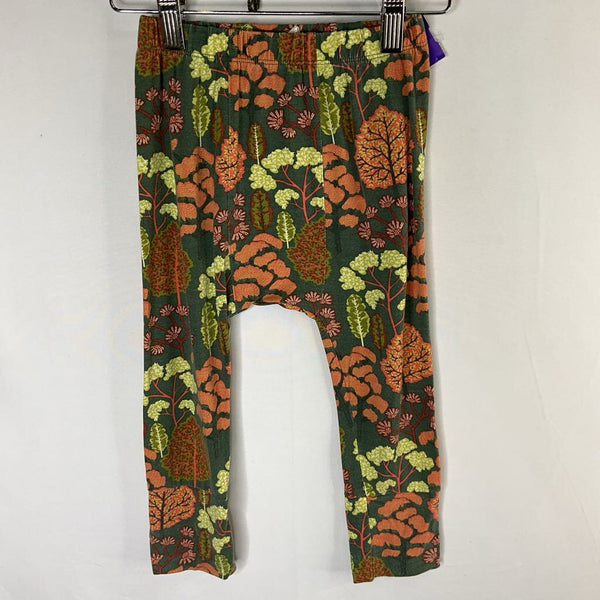 Size 3: Kate Quinn Green Orange Forest Trees Leggings