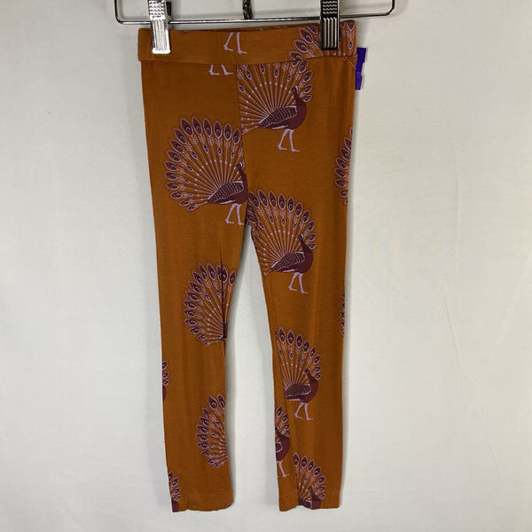 Size 3: Kate Quinn Brown Purple Peacock Leggings