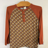 Size 3: Kate Quinn Orange Brown/Blue Arches 2pc Shirt/Pant Set