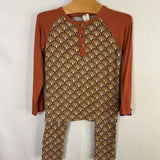 Size 3: Kate Quinn Orange Brown/Blue Arches 2pc Shirt/Pant Set
