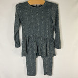 Size 3: Kate Quinn Gray Umbrella Rain Print 2pc Shirt/Pant Set