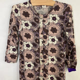 Size 3: Kate Quinn Purple/Pink/White Floral 1pc Bamboo Pjs
